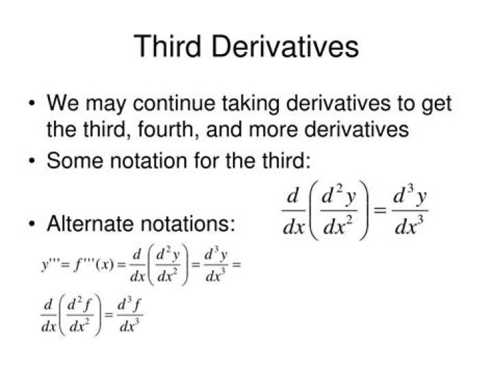 Can the third derivative tell me anything about the original function?