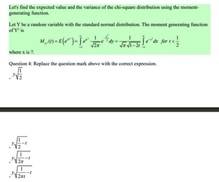 Expected value and variance of a piecewise function with the integral