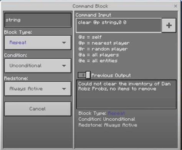 How can I change my name using command blocks?