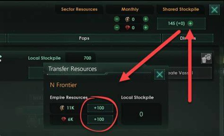 How do sector stockpiles work?