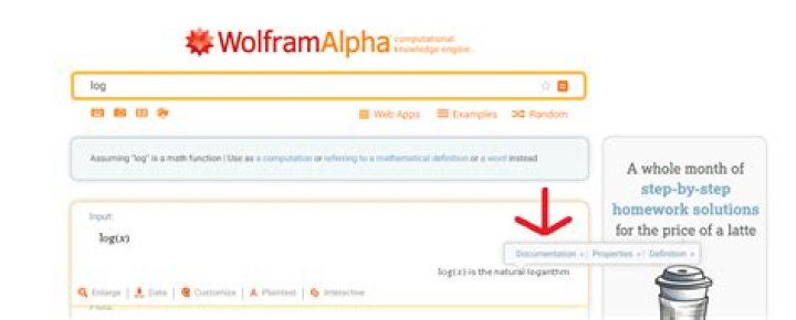 How to type logarithms in Wolfram|Alpha?