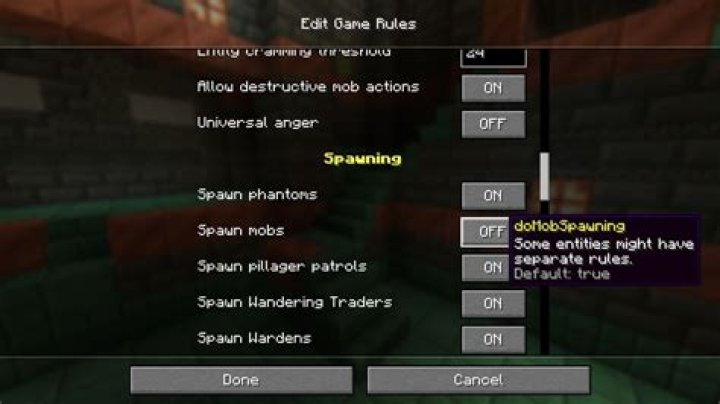 Is there a command to stop individual mobs from spawning in Minecraft?