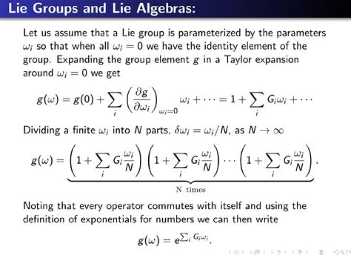 Lie groups and Lie algebras for matrices
