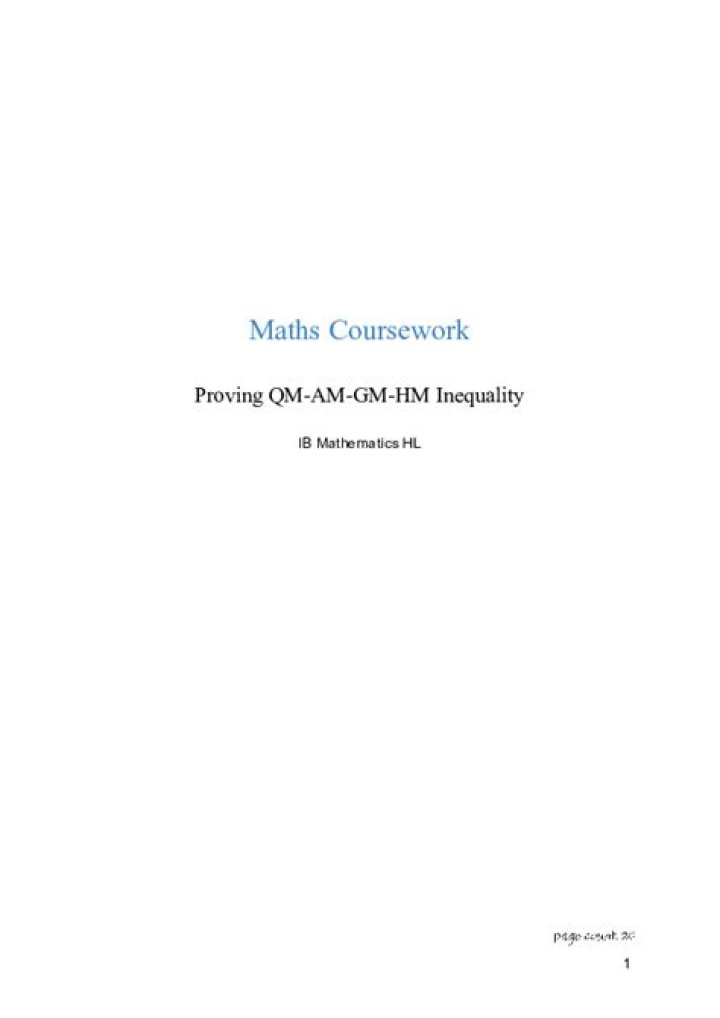 Prove QM-AM inequality