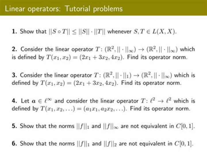Rank of a linear operator
