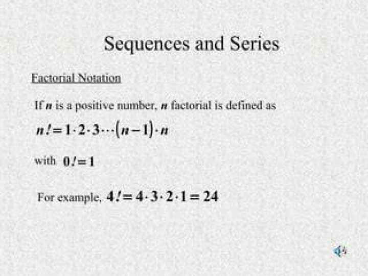 Series with factorial.