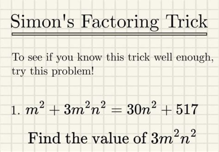 Simon's Favorite Factoring Trick Problem