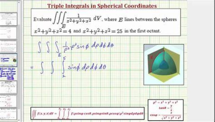 Spherical coordinates to calculate triple integral