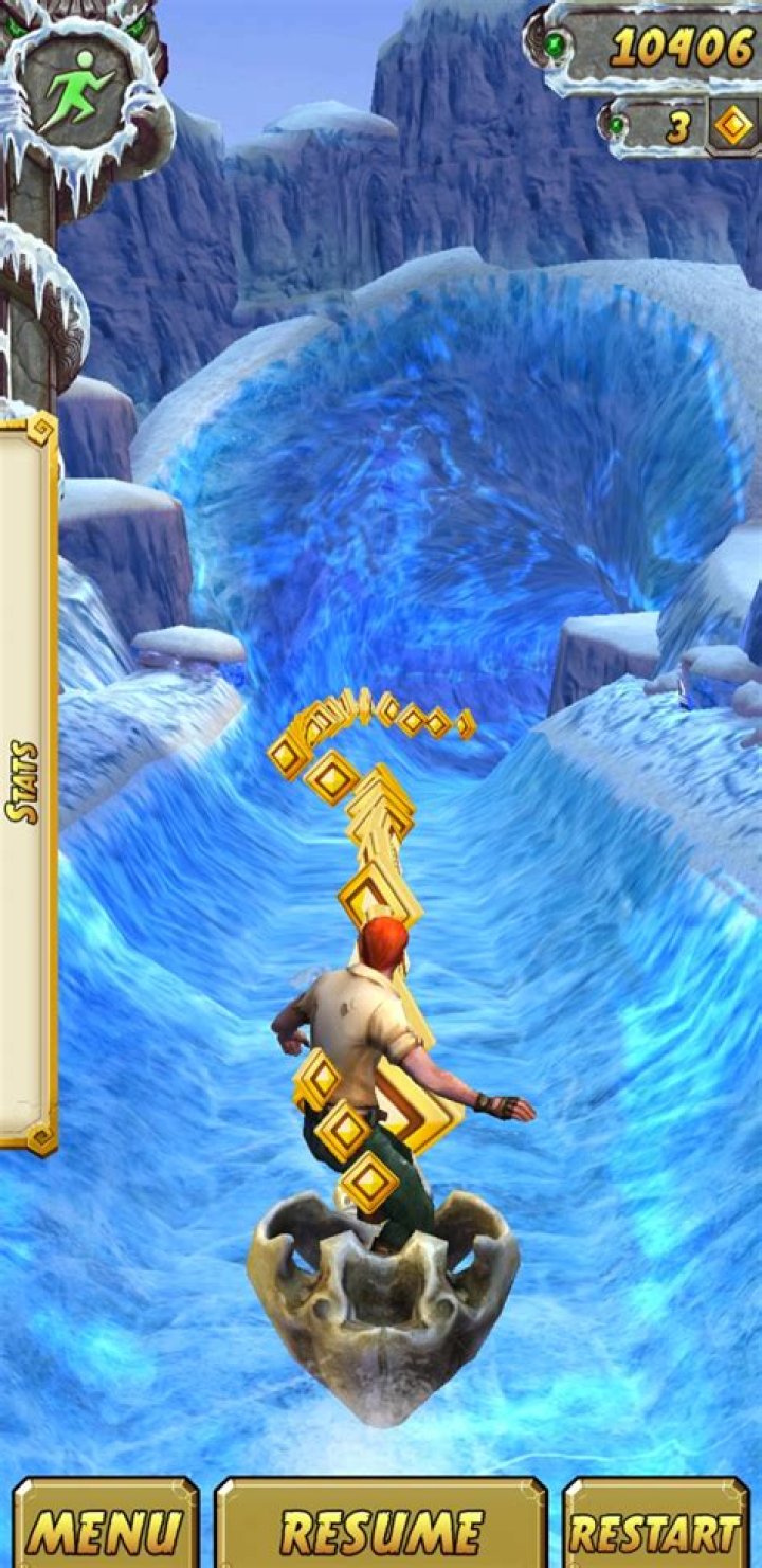Temple Run 2 - Cannot pass the Slip n Sled Objective