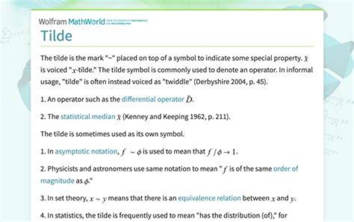 Tilde notation, what does it mean