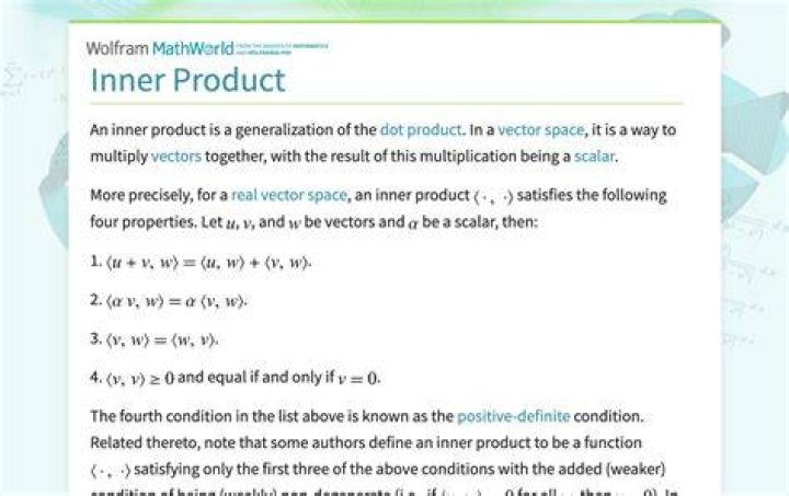 What does inner product actually mean?